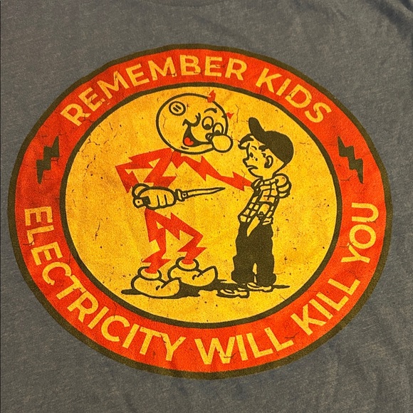 Bella Canvas Other - Reddy Kilowatt “Remember Kids Electricity Will Kill You” T-Shirt ⚡️ Size Small